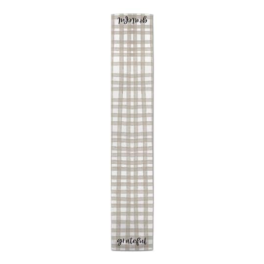 72" Green Plaid Grateful Poly Twill Table Runner